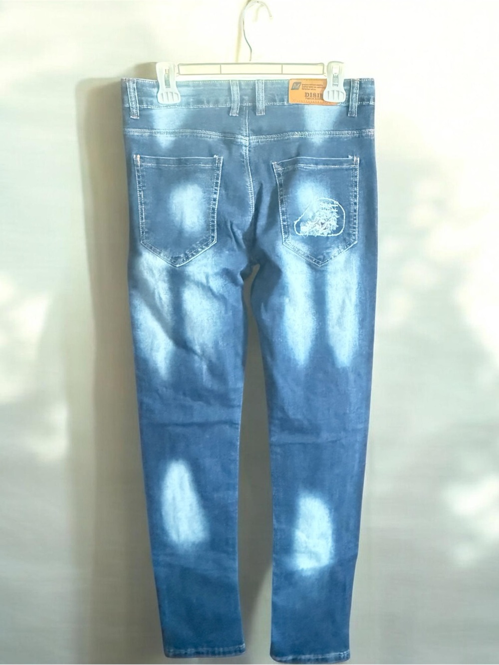 Men's Skinny Blue Washed Jeans